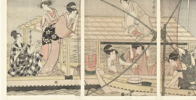 Pesca nocturna de Kitagawa Utamaro