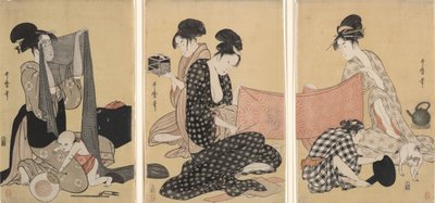 Trabalho de agulha de Kitagawa Utamaro