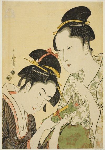 Acordei plano d OFF de Kitagawa Utamaro