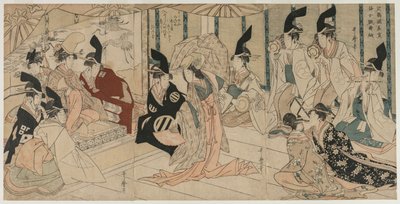 Cena Adaptada da peça O Tesouro dos Retentores Fiel Chushingura, final dos anos 1790. de Kitagawa Utamaro