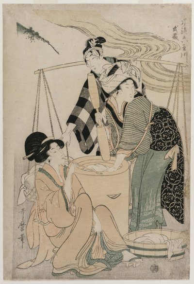 Província de Settsu da série Fashion Jewelry Six Rivers Furyu Mu Tamagawa, c. 1804 de Kitagawa Utamaro