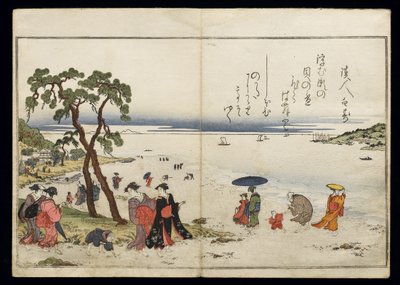 Shiohi no tsuto (Presentes da Ebb Tide), conhecido como o livro Shell, 1789 (impressão em xilogravura a cores) de Kitagawa Utamaro