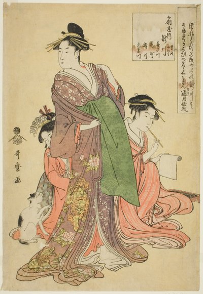 Takigawa do Ogiya de Kitagawa Utamaro
