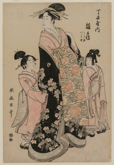 te ko r Te-san Hinazuru de Cho Tokiya Com ah Tendan ts Tsuruji plan d Tsuruno de Kitagawa Utamaro