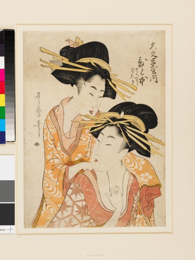 A cortesã Hitomoto do Daimonji-ya de Kitagawa Utamaro