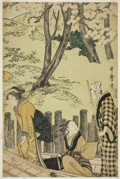 O aterro em Mimeguri de Kitagawa Utamaro