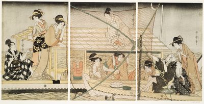 A rede de colher de Kitagawa Utamaro