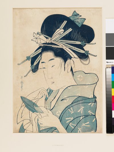 A cortesã Tsukioka de Kitagawa Utamaro