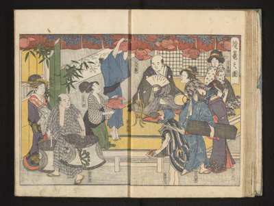 Preparativos para o festival das lanternas de Kitagawa Utamaro