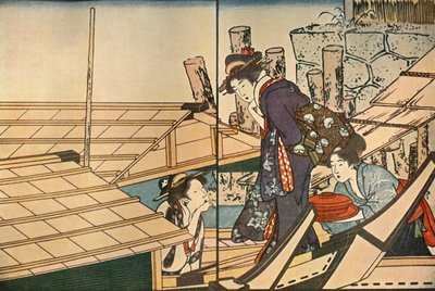 Mulheres em um barco, 1801, 1924. de Kitagawa Utamaro