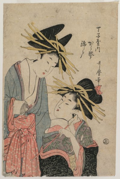 te school r mão s cada ideia de concha d Nishikido de f cho time de Kitagawa Utamaro II