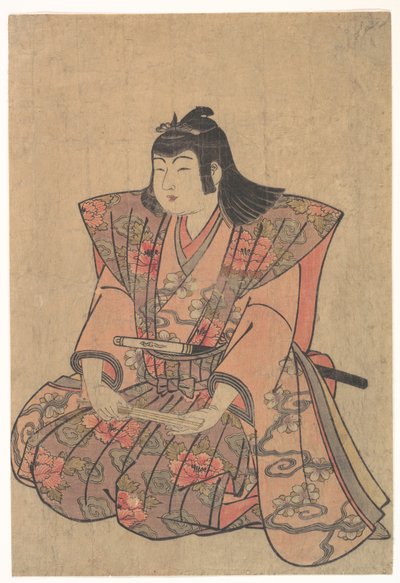 Um rapaz cantor de Kitao Shigemasa