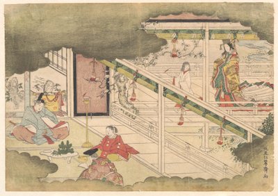 Um episódio dos Contos de Ise (Ise Monogatari) de Kitao Shigemasa