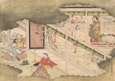 Um Incidente dos Contos de Ise Ise Monogatari, ca. 1790. de Kitao Shigemasa