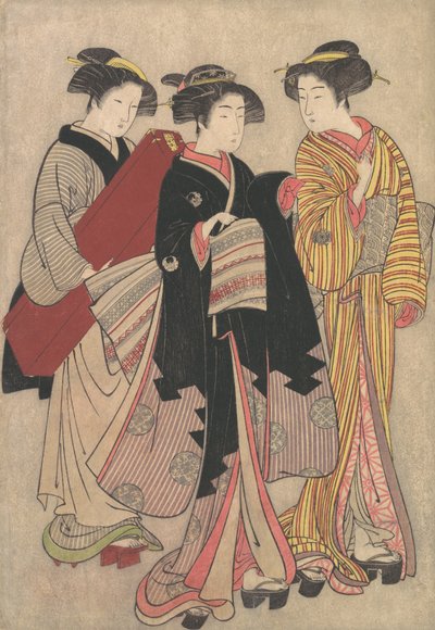 Two Geishas Out Walking, 1739-1820. de Kitao Shigemasa