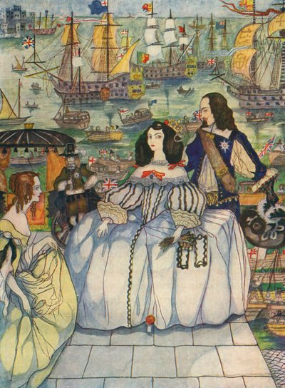 Chegada de Catarina de Bragança a Portsmouth para o seu casamento com Carlos II de Kitty Shannon