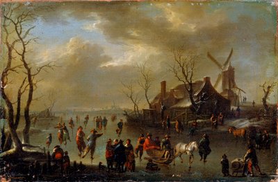 Paisagem de inverno, século XVII de Klaes Molenaer