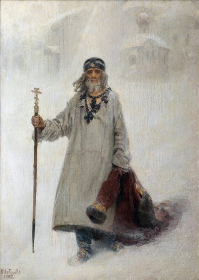 Basílio o Beato (Vasílio ou Basílio o Louco em Cristo ou Basílio o Beni de Klavdiy Vasilievich Lebedev