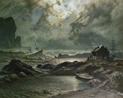 Tempestade na costa norueguesa de Knud Andreassen Baade