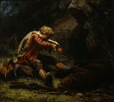 Caçador de ursos ferido de Knud Bergslien