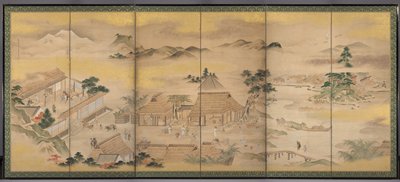 Primavera e Outono Agricultura Outono, 1700. de Ko Sukoku