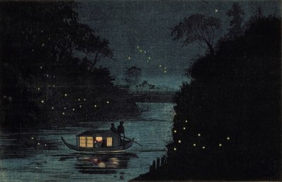 Pirilampos em Ochanomizu de Kobayashi Kiyochika