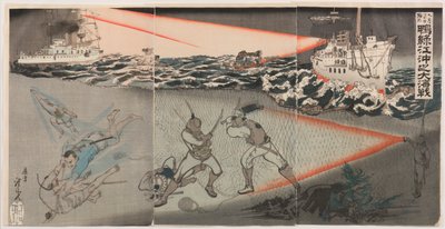 Edição Extra de 20 de setembro: A Grande Batalha Naval ao largo do rio Yalu de Kobayashi Toshimitsu