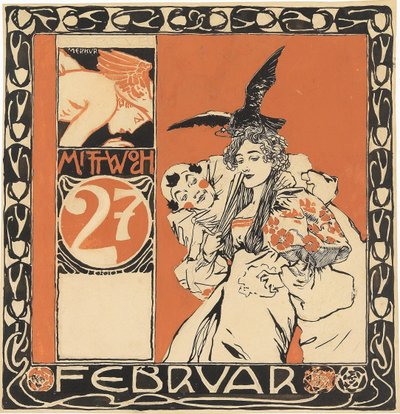 Folha de calendário: quarta-feira, 27 de fevereiro. de Koloman Moser