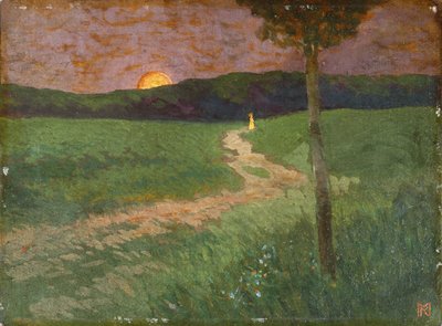 Noite de verão (óleo sobre tela) de Koloman Moser