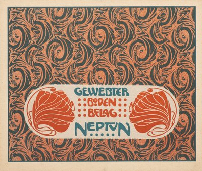 Piso tecido Netuno, 1901. de Koloman Moser