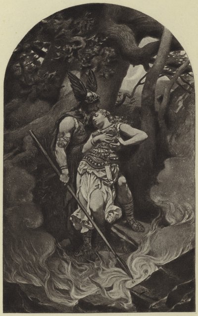 Adeus de Wotan a Brunhild (fotogravura) de Konrad Dielitz
