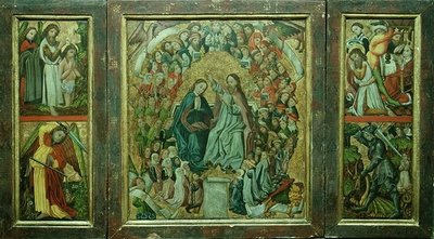 Coroação da Virgem; Batismo de Cristo; Morte de São João Batista; São Jorge Matando o Dragão (tríptico) de Konrad von Friesach