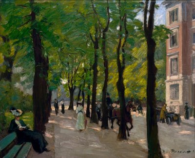 Rua Queen Augusta na Praça Calandrelli em Berlim de Konrad von Kardorff