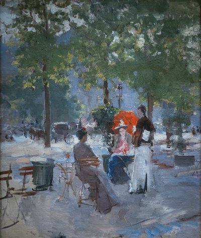 Um café em Paris de Konstantin Alekseevich Korovin