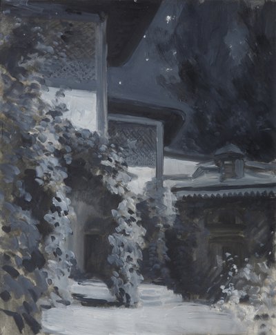Palácio de Bakhchisaray. Ilustração do poema A Fonte de Bahçesaray de A. Pushkin de Konstantin Alekseevich Korovin