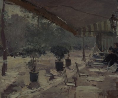 Café em Paris, década de 1890 de Konstantin Alekseevich Korovin