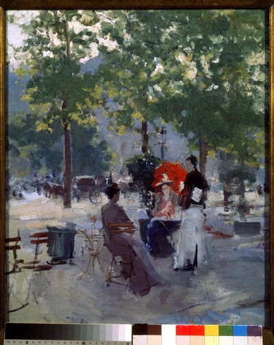 Café em Paris de Konstantin Alekseevich Korovin