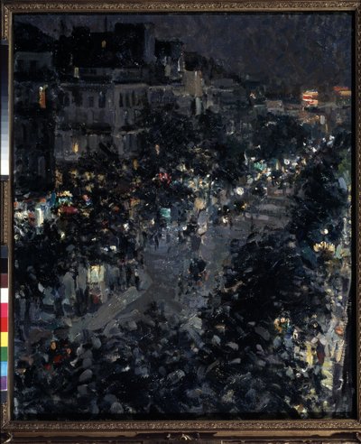 Paris À Noite, Boulevard Des Italiens de Konstantin Alekseevich Korovin