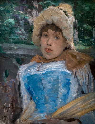Retrato de uma Rapariga de Refrão de Konstantin Alekseevich Korovin