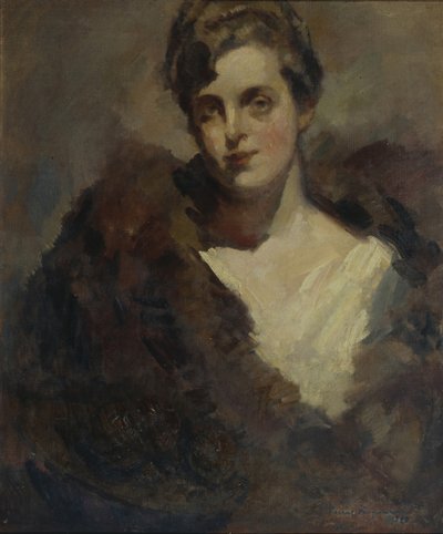 Retrato da cantora de ópera Vera Dorofeyeva de Konstantin Alekseevich Korovin