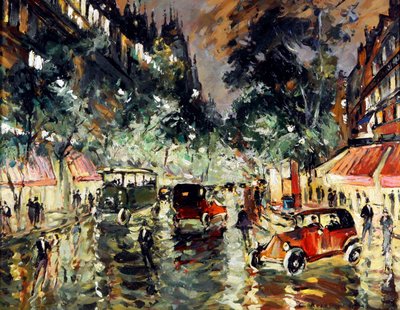 Rainy Night in Paris par Korovin, Konstantin Alexeyevich (Constantin Korovin) (1861-1939) de Konstantin Alekseevich Korovin