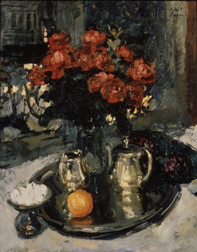 Rosas e violetas, 1912 de Konstantin Alekseevich Korovin