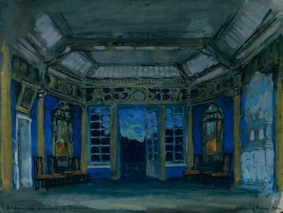 Cenografia da ópera Khovanshchina de M. Musorgsky, 1911 de Konstantin Alekseevich Korovin