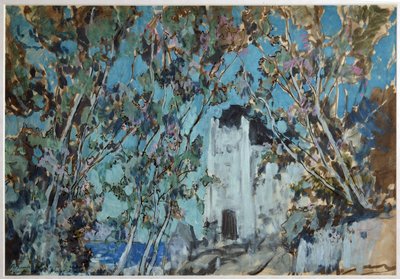 Cenografia para a ópera Ruslan e Lyudmila de M. Glinka, 1906 de Konstantin Alekseevich Korovin