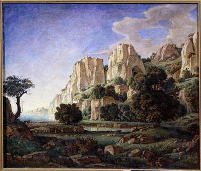 Manhã, paisagem da Crimeia, c.1920 (óleo sobre tela) de Konstantin Bogayevsky