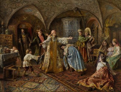 Jogo da cabra-cega. de Konstantin Egorovich Makovsky