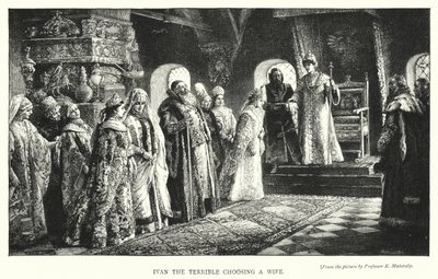 Ivan, o Terrível Escolhendo uma Esposa (gravura) de Konstantin Egorovich Makovsky