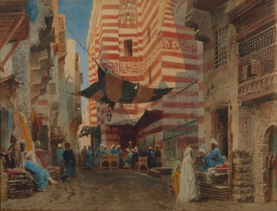 Na rua do Cairo, 1873 de Konstantin Egorovich Makovsky