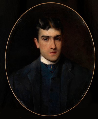 Retrato de Lucien Guitry (1860-1925) (Retrato de Lucien Guitry) - Peinture de Konstantin Yegorovich Makovsky (Constantin Makovsky) (1839-1915) huile sur toile (64x51 cm) - Colecção privee de Konstantin Egorovich Makovsky
