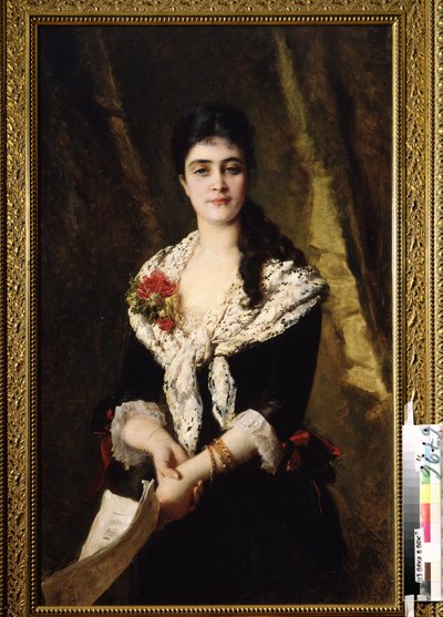 Portrait de la cantatrice A. Panaeva Kartseva, pour le role de Tatyana dans l